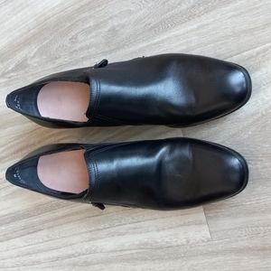 Woman black leather shoes - Munro